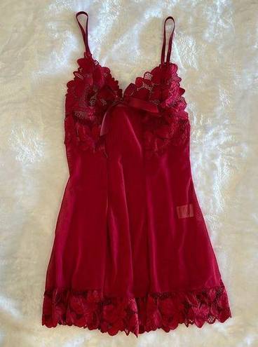 ❤️ Sexy Red Lingerie Slip with Bow in M