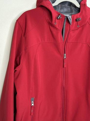 Free Country WOMENS SUPER SOFTSHELL JACKET RED Zipper Front XL