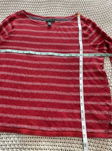 Krass&co LRL Lauren Jeans  Womens Longsleeve Tee Size M red white stripes