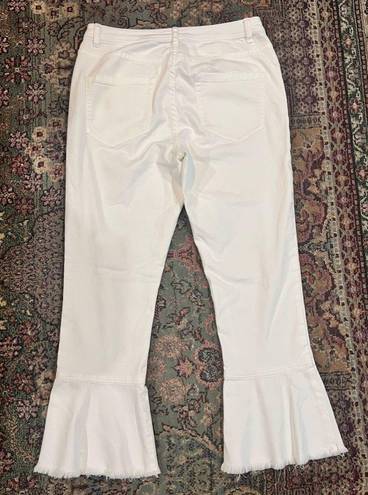 John Mark  White Bell Bottom Pants