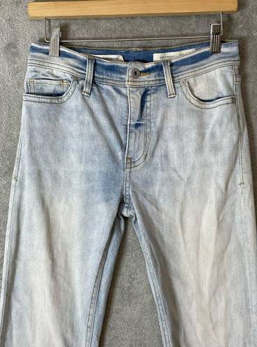 Pilcro  Midrise Light Wash Embroidered Ankles Slim Straight Leg Jeans 26