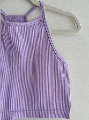 Krass&co J.o& Light Support Seamless Rib Knit Tank Top, Lilac/Lavender Tank, Size M-L