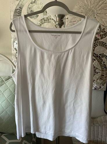 Coldwater Creek  White Tank Top 2X