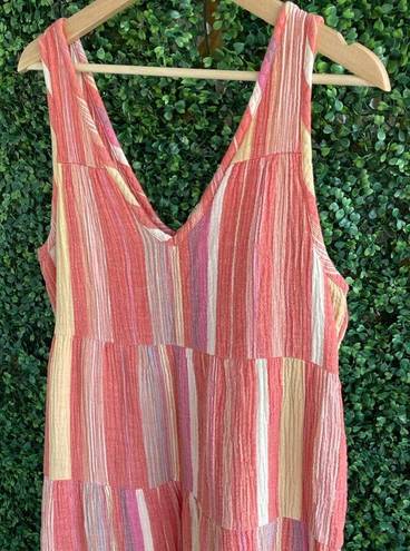 Marine layer NWOT -  Pink Striped Corinne Maxi | Sz Large