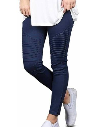 Umgee  Navy Moto Jeggings, size Small