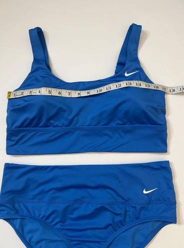 Nike Pacific Blue Midkini & High Waisted Bikini 2-Piece Swim Set Sz XL Women