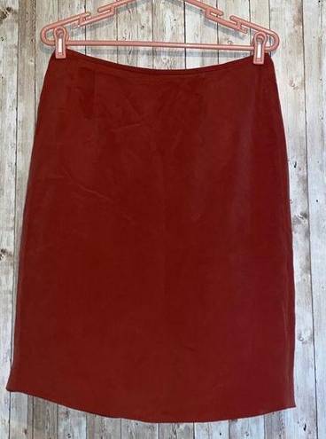 Dress Barn Travis Ayers for  Rust Color Silk Lined Pencil Skirt Size 10