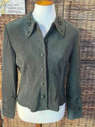 Karin Stevens  Olive Green Blazer 12P-NWOT