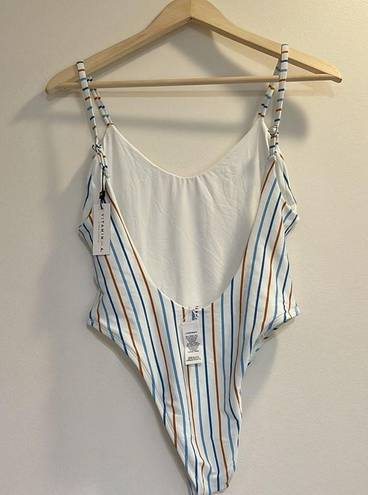 Vitamin A NWT  Yasmeen One-Piece Palm Springs Stripe