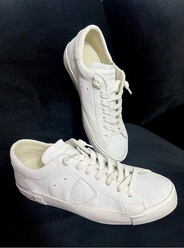 Blanc Philippe Model Paris White Leather PRSX Basic  Low Sneakers Size 41 US 11