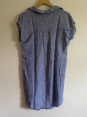 Harper  Linen Blue and White Striped Dress