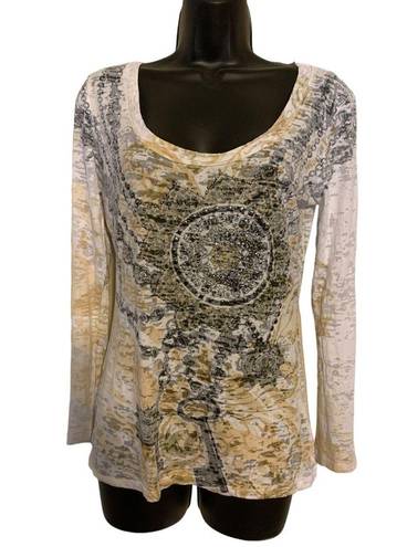 Cache Ladies ’ Long Sleeve Top Beautifully Detailed Worn Once! LIKE NEW