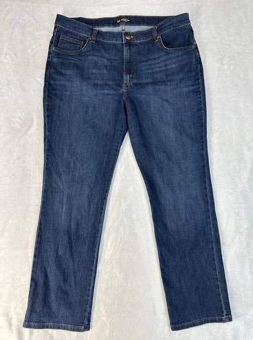 Lee  Relaxed Fit Straight Leg Plus Size 18 (39x31) Blue Jeans Stretch High-Rise ^