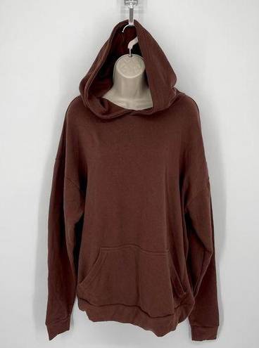 Naked Wardrobe  Brown Soft Pullover Hoodie NEW Womens Sz M style NW-T4322-N