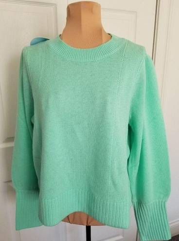 Hill House  Home Cropped Silvia Sweater Ocean Wave Green 100% Merino Wool Size S
