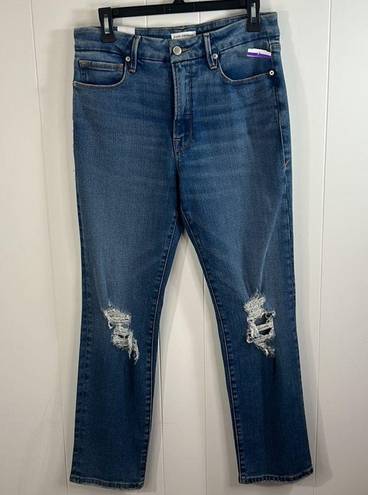 Good American NWT  Blue Classic Slim Straight High Rise Denim Jeans Size 6