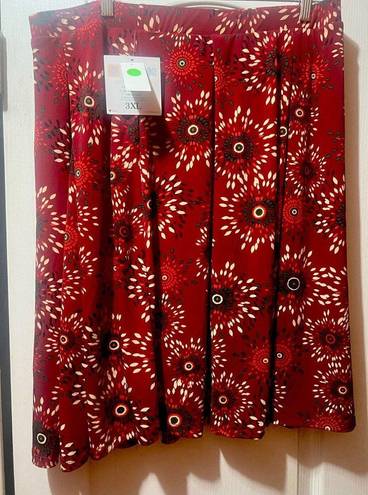 LuLaRoe ‎ Cassie Simplly comfortable Women Red Pencil Stretch Skirt Size 3xl