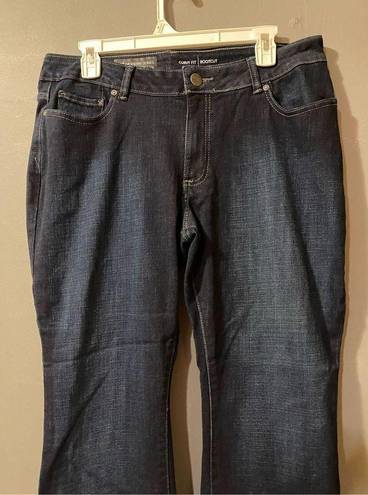Lee  Modern Series Dark Wash Curvy Fit Bootcut Jeans Size 16 Petite NWOT