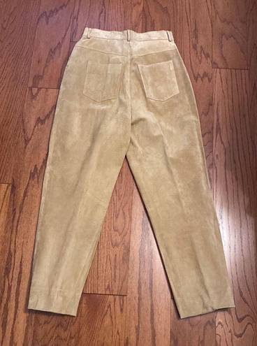 Moda Vintage  Spiegel genuine tan suede high waste pants - size 10.