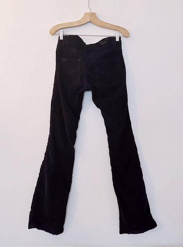 Zadig & Voltaire  Cameron Corduroy Flared Pants Leather Pockets Black