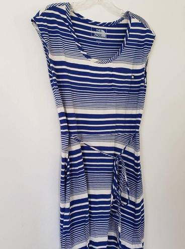 The North Face  Casual Knee-length Dress Cotton Modal Blue White Stripes Size XS