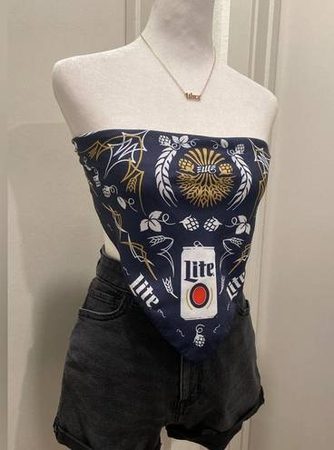 Miller Lite Beer Navy Blue Bandana Scarf Handkerchief