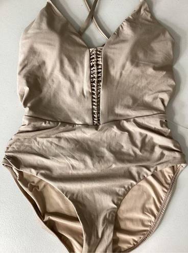 PilyQ New.  sandstone tan one piece. $149