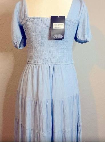 NWTS🍃LADIES SMALL🍃BABY BLUE PEASANT BOHEMIAN DRESS🍃PERFECT FOR THE SEASON