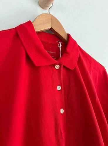 Everlane  | The Oversized Polo Top | Goji Berry Red | Sz S | NWT