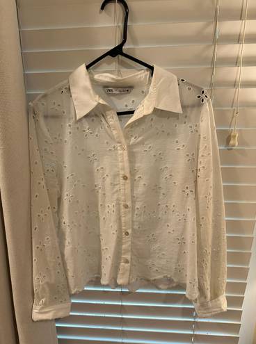 ZARA Eyelet Top