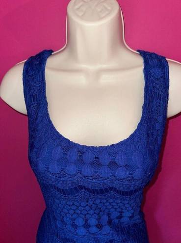 Tiana B  ROYAL BLUE LACE OVERLAY SLEEVELESS DRESS LINED WOMENS SIZE XL NWT