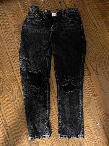 Gilded Intent Black Ripped Baggy Jeans