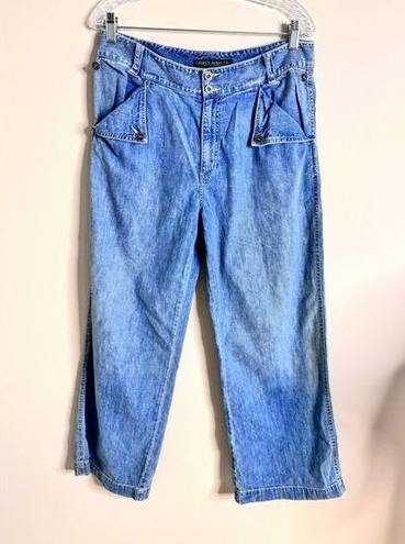 Krass&co Y2K Style Lauren Jeans . Flap Front Pocket Wide Leg Jeans Women's 10