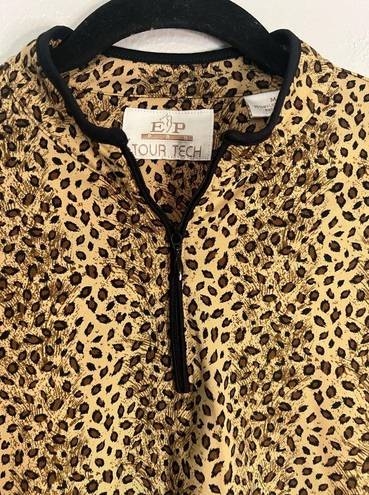 EP Pro  TOUR TECH Women’s Animal Print Leopard Golf Shirt Quarter Zip
