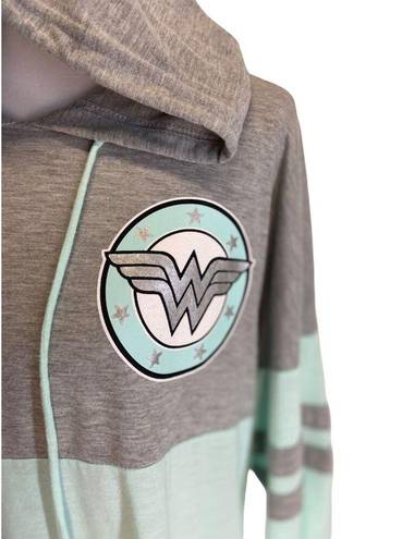 DC Comics Wonder Woman Hooded Tee Shirt Green Size 2X Retro Super Hero  Casual