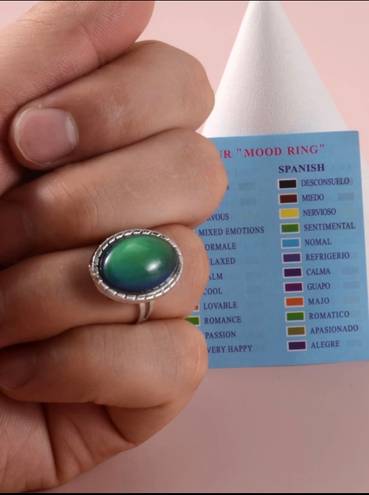 Womens Mood Ring Silver