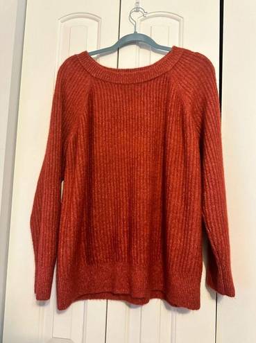 VERO MODA  Leroya Crew Neck Pullover Sweater BURNT ORANGE XL