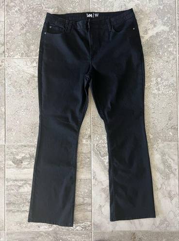 Lee  Reg Fit Bootcut Mid-Rise Jeans in Black, Size 18M