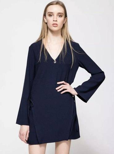 Finders Keepers  Fly Away Side Lacing Dress in Navy Size Small