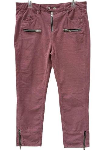 Isabel Marant  Etoile Pelona Cropped Mauve Pink Moto Pants 44 / 12