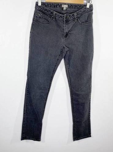 J.Jill  Washed Grey Cotton Blend Stretch Skinny Jeans Women's Size 6