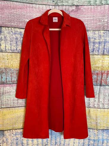 ZARA Red Overcoat