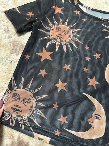 The Moon  and stars mesh tee