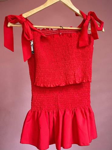 Red Skirt And Shirt Set Size XS