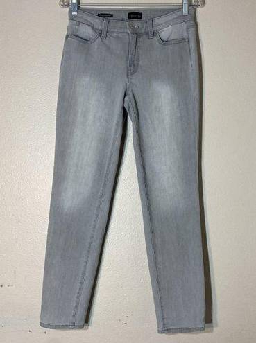 Talbots  Flawless Five-Pocket Slim Ankle Gray Jeans Women's Size 2 Stretch Denim