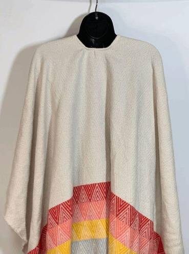 American Eagle  Outfitters Womens Native Poncho Fringe Multicolor One Size