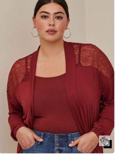 Torrid Red Super Soft Cardigan Top 