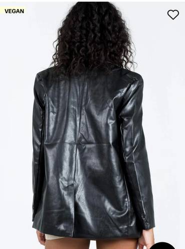 Princess Polly Black Faux Leather Jacket