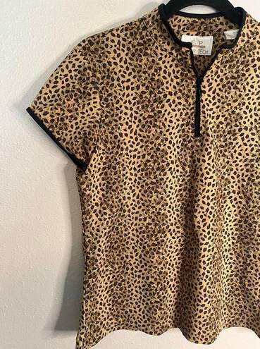 EP Pro  TOUR TECH Women’s Animal Print Leopard Golf Shirt Quarter Zip