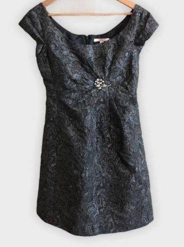 Rebecca Taylor  jacquard brooch dress